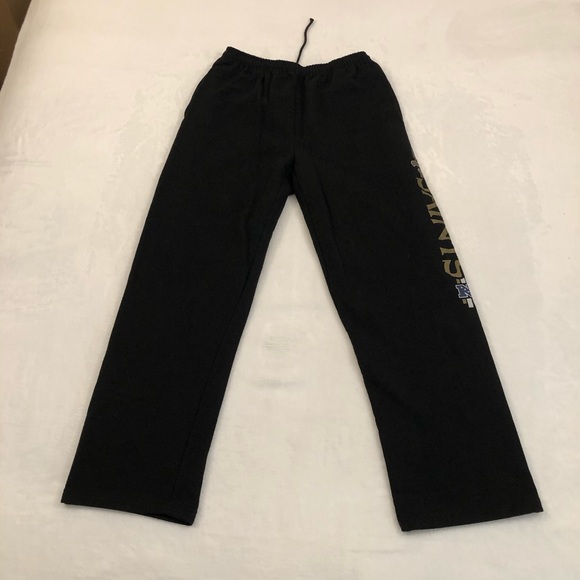 NFL Team Apparel New Orleans Saints Football Black Lounge Sweatpants Mens Size M - Picture 4 of 8